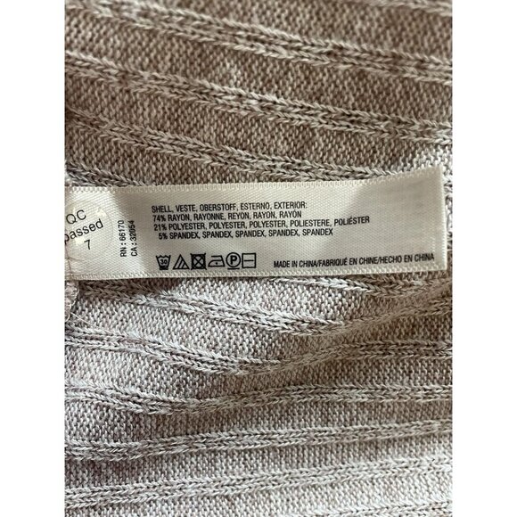 Anthropologie Saturday Sunday Ribbed Long Cardigan Size S Side Buttons Stretch - Picture 6 of 6